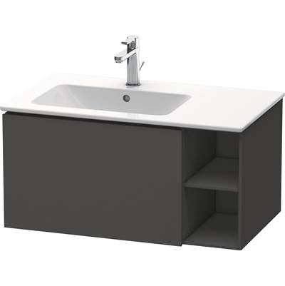 Duravit LC619104949 - Duravit L-Cube 32 1/4" Wall Mount One Drawer Single Vanity Cabinet In Matte Graphite, Sink Sold Separately