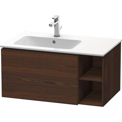 Duravit LC619106969 - Duravit L-Cube 32 1/4" Wall Mount One Drawer Single Vanity Cabinet In Brushed Walnut, Sink Sold Separately