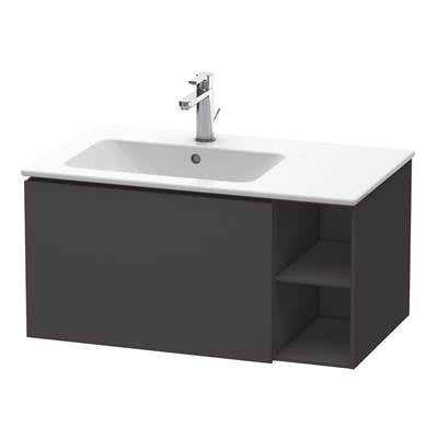 Duravit LC619108080 - Duravit L-Cube 32 1/4" Wall Mount One Drawer Single Vanity Cabinet In Super Matte Graphite, Sink Sold Separately