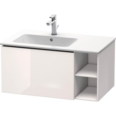 Duravit LC619108585 - Duravit L-Cube 32 1/4" Wall Mount One Drawer Single Vanity Cabinet In High Gloss White, Sink Sold Separately