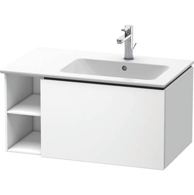Duravit LC619201818 - Duravit L-Cube 32 1/4" Wall Mount One Drawer Single Vanity Cabinet In Matte White, Sink Sold Separately