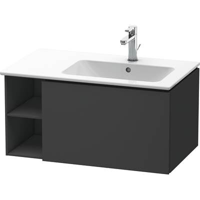Duravit LC619204949 - Duravit L-Cube 32 1/4" Wall Mount One Drawer Single Vanity Cabinet In Matte Graphite, Sink Sold Separately