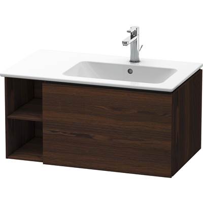 Duravit LC619206969 - Duravit L-Cube 32 1/4" Wall Mount One Drawer Single Vanity Cabinet In Brushed Walnut, Sink Sold Separately