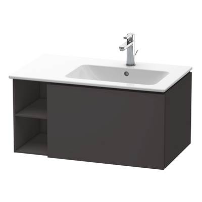 Duravit LC619208080 - Duravit L-Cube 32 1/4" Wall Mount One Drawer Single Vanity Cabinet In Super Matte Graphite, Sink Sold Separately