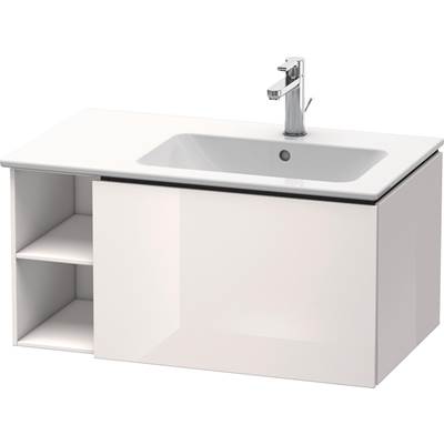 Duravit LC619208585 - Duravit L-Cube 32 1/4" Wall Mount One Drawer Single Vanity Cabinet In High Gloss White, Sink Sold Separately