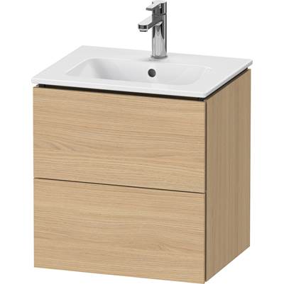 Duravit LC621803030 - Duravit L-Cube 20 1/2" Wall Mount Two Drawer Single Vanity Cabinet In Natural Oak, Sink Sold Separately