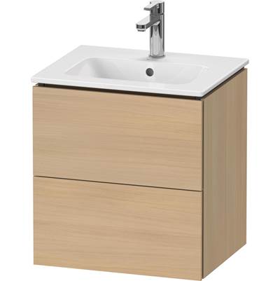 Duravit LC621807171 - Duravit L-Cube 20 1/2" Wall Mount Two Drawer Single Vanity Cabinet In Mediterranean Oak, Sink Sold Separately