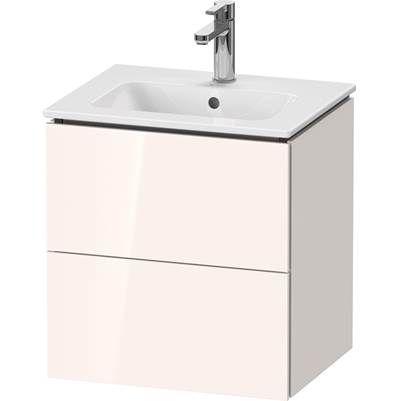 Duravit LC621808585 - Duravit L-Cube 20 1/2" Wall Mount Two Drawer Single Vanity Cabinet In High Gloss White, Sink Sold Separately
