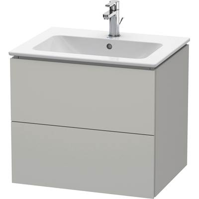 Duravit LC624000707 - Duravit L-Cube 24 3/8" Wall Mount Two Drawer Single Vanity Cabinet In Matte Concrete Gray, Sink Sold Separately