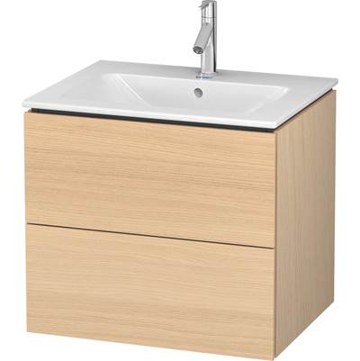 Duravit LC624007171 - Duravit L-Cube 24 3/8" Wall Mount Two Drawer Single Vanity Cabinet In Mediterranean Oak, Sink Sold Separately
