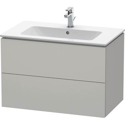 Duravit LC624100707 - Duravit L-Cube 32 1/4" Wall Mount Two Drawer Single Vanity Cabinet In Matte Concrete Gray, Sink Sold Separately