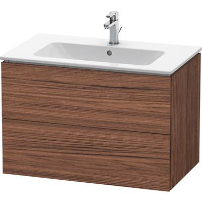 Duravit LC624102121 - Duravit L-Cube 32 1/4" Wall Mount Two Drawer Single Vanity Cabinet In Dark Walnut, Sink Sold Separately