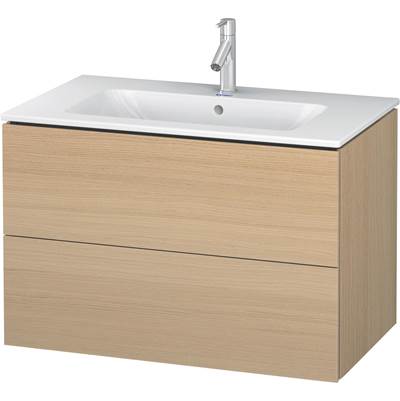 Duravit LC624107171 - Duravit L-Cube 32 1/4" Wall Mount Two Drawer Single Vanity Cabinet In Mediterranean Oak, Sink Sold Separately