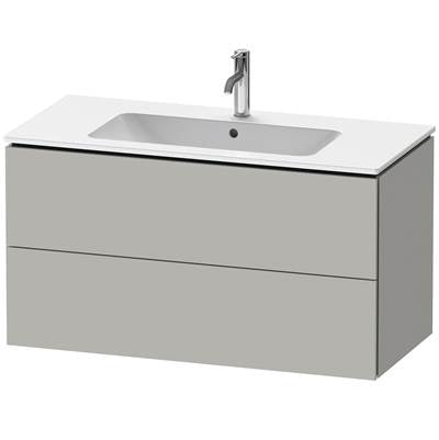 Duravit LC624200707 - Duravit L-Cube 40 1/8" Wall Mount Two Drawer Single Vanity Cabinet In Matte Concrete Gray, Sink Sold Separately