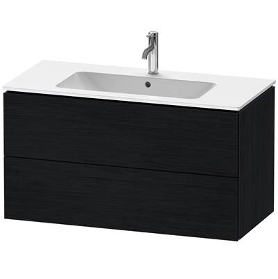 Duravit LC624201616 - Duravit L-Cube 40 1/8" Wall Mount Two Drawer Single Vanity Cabinet In Black Oak, Sink Sold Separately