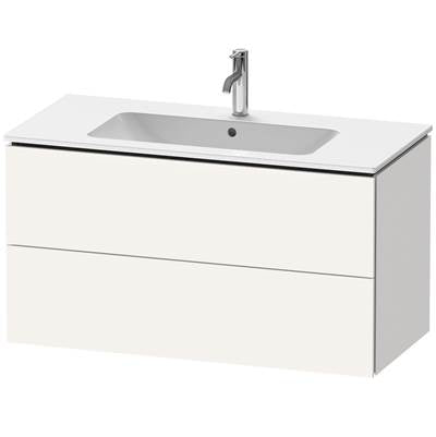Duravit LC624201818 - Duravit L-Cube 40 1/8" Wall Mount Two Drawer Single Vanity Cabinet In Matte White, Sink Sold Separately