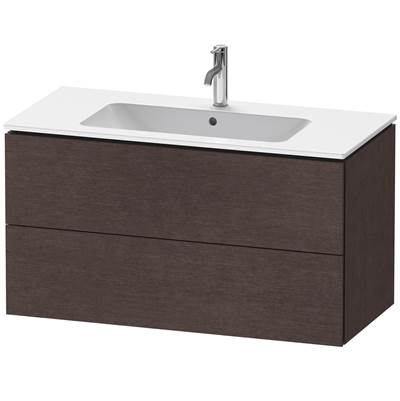 Duravit LC624207272 - Duravit L-Cube 40 1/8" Wall Mount Two Drawer Single Vanity Cabinet In Brushed Dark Oak, Sink Sold Separately