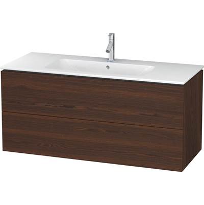 Duravit LC624306969 - Duravit L-Cube 48" Wall Mount Two Drawer Single Vanity Cabinet In Brushed Walnut, Sink Sold Separately