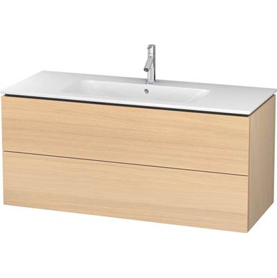Duravit LC624307171 - Duravit L-Cube 48" Wall Mount Two Drawer Single Vanity Cabinet In Mediterranean Oak, Sink Sold Separately