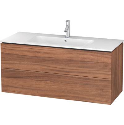 Duravit LC624307979 - Duravit L-Cube 48" Wall Mount Two Drawer Single Vanity Cabinet In Natural Walnut, Sink Sold Separately
