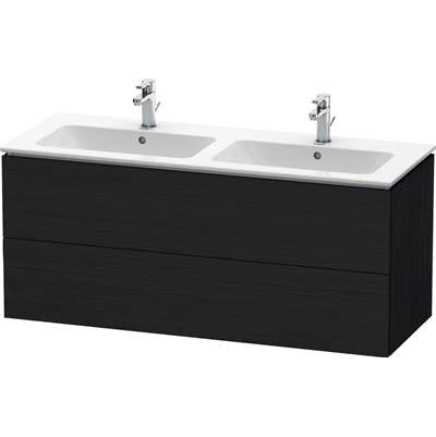 Duravit LC625801616 - Duravit L-Cube 50 3/4" Wall Mount Two Drawer Single Vanity Cabinet In Black Oak, Sink Sold Separately