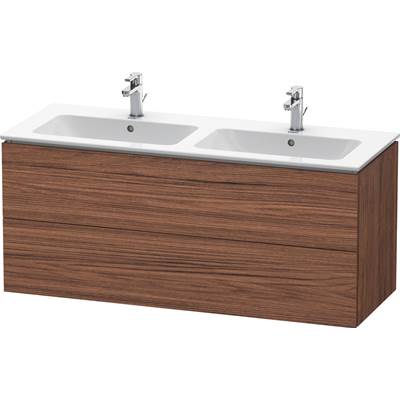 Duravit LC625802121 - Duravit L-Cube 50 3/4" Wall Mount Two Drawer Single Vanity Cabinet In Dark Walnut, Sink Sold Separately