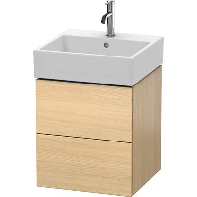 Duravit LC627407171 - Duravit L-Cube 19" Wall Mount Two Drawer Single Vanity Cabinet In Mediterranean Oak, Sink Sold Separately