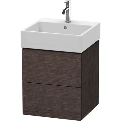 Duravit LC627407272 - Duravit L-Cube 19" Wall Mount Two Drawer Single Vanity Cabinet In Brushed Dark Oak, Sink Sold Separately