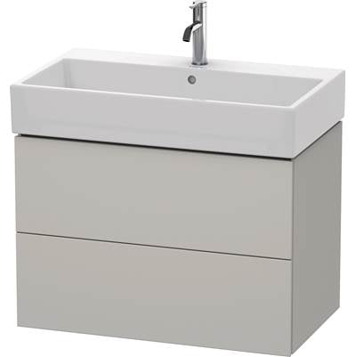 Duravit LC627700707 - Duravit L-Cube 30 7/8" Wall Mount Two Drawer Single Vanity Cabinet In Matte Concrete Gray, Sink Sold Separately