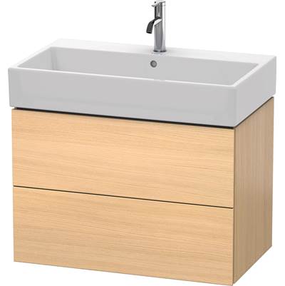 Duravit LC627707171 - Duravit L-Cube 30 7/8" Wall Mount Two Drawer Single Vanity Cabinet In Mediterranean Oak, Sink Sold Separately