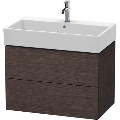 Duravit LC627707272 - Duravit L-Cube 30 7/8" Wall Mount Two Drawer Single Vanity Cabinet In Brushed Dark Oak, Sink Sold Separately