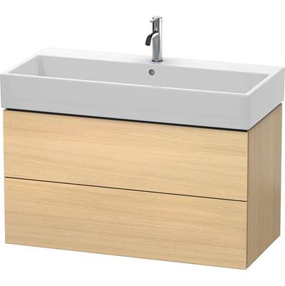 Duravit LC627807171 - Duravit L-Cube 38 3/4" Wall Mount Two Drawer Single Vanity Cabinet In Mediterranean Oak, Sink Sold Separately