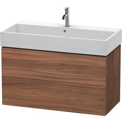 Duravit LC627807979 - Duravit L-Cube 38 3/4" Wall Mount Two Drawer Single Vanity Cabinet In Natural Walnut, Sink Sold Separately