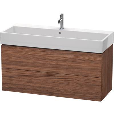 Duravit LC627902121 - Duravit L-Cube 46 5/8" Wall Mount Two Drawer Single Vanity Cabinet In Dark Walnut, Sink Sold Separately