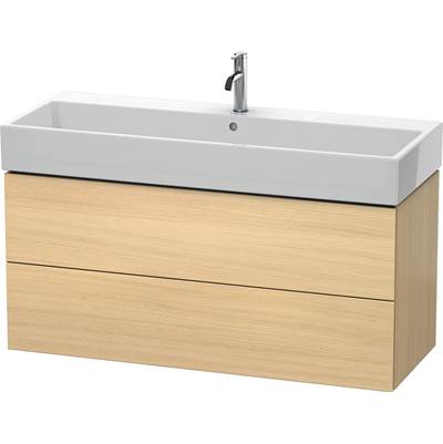 Duravit LC627907171 - Duravit L-Cube 46 5/8" Wall Mount Two Drawer Single Vanity Cabinet In Mediterranean Oak, Sink Sold Separately
