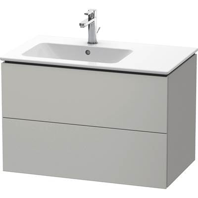 Duravit LC629100707 - Duravit L-Cube 32 1/4" Wall Mount Two Drawer Single Vanity Cabinet In Matte Concrete Gray, Sink Sold Separately