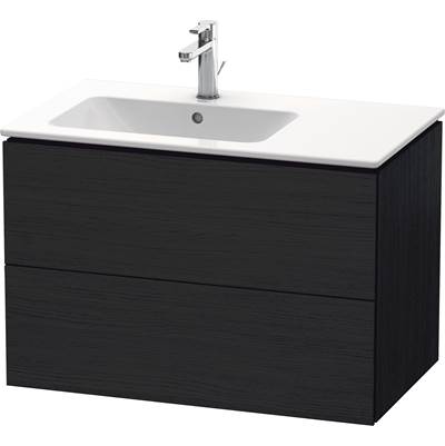 Duravit LC629101616 - Duravit L-Cube 32 1/4" Wall Mount Two Drawer Single Vanity Cabinet In Black Oak, Sink Sold Separately