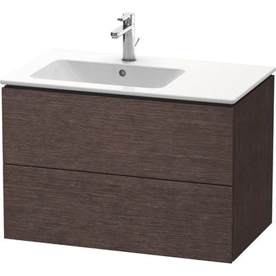 Duravit LC629107272 - Duravit L-Cube 32 1/4" Wall Mount Two Drawer Single Vanity Cabinet In Brushed Dark Oak, Sink Sold Separately