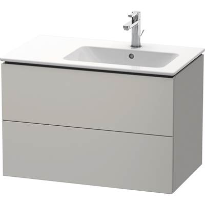 Duravit LC629200707 - Duravit L-Cube 32 1/4" Wall Mount Two Drawer Single Vanity Cabinet In Matte Concrete Gray, Sink Sold Separately