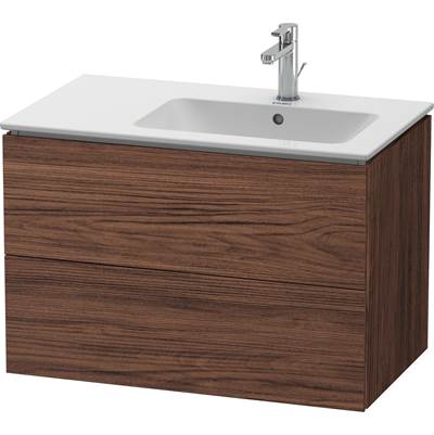 Duravit LC629202121 - Duravit L-Cube 32 1/4" Wall Mount Two Drawer Single Vanity Cabinet In Dark Walnut, Sink Sold Separately
