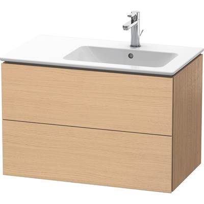 Duravit LC629203030 - Duravit L-Cube 32 1/4" Wall Mount Two Drawer Single Vanity Cabinet In Natural Oak, Sink Sold Separately