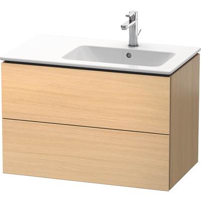 Duravit LC629207171 - Duravit L-Cube 32 1/4" Wall Mount Two Drawer Single Vanity Cabinet In Mediterranean Oak, Sink Sold Separately
