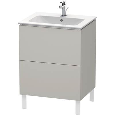 Duravit LC662500707 - Duravit L-Cube 24 3/8" Wall Mount Two Drawer Single Vanity Cabinet In Matte Concrete Gray, Sink Sold Separately