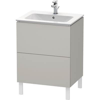 Duravit LC662500707 - Duravit L-Cube 24 3/8" Wall Mount Two Drawer Single Vanity Cabinet In Matte Concrete Gray, Sink Sold Separately