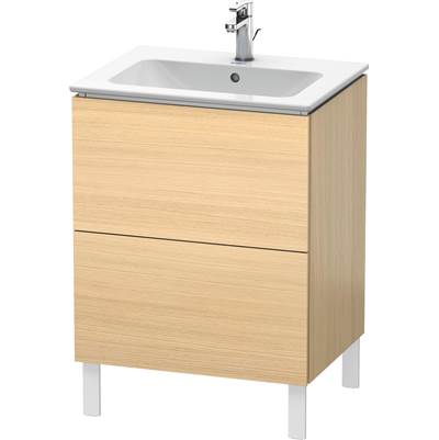 Duravit LC662507171 - Duravit L-Cube 24 3/8" Wall Mount Two Drawer Single Vanity Cabinet In Mediterranean Oak, Sink Sold Separately