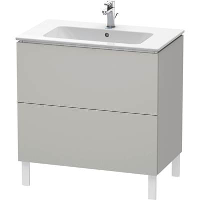 Duravit LC662600707 - Duravit L-Cube 32 1/4" Wall Mount Two Drawer Single Vanity Cabinet In Matte Concrete Gray, Sink Sold Separately