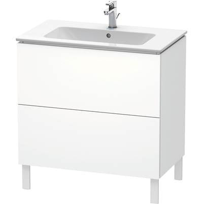 Duravit LC662601818 - Duravit L-Cube 32 1/4" Wall Mount Two Drawer Single Vanity Cabinet In Matte White, Sink Sold Separately
