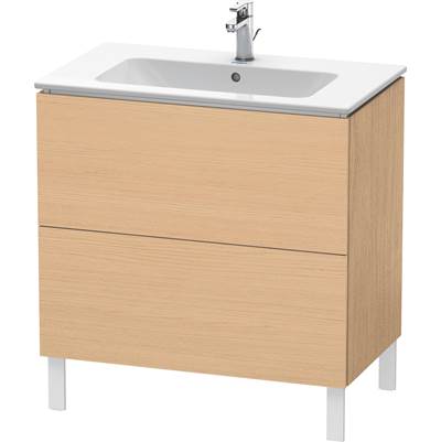 Duravit LC662603030 - Duravit L-Cube 32 1/4" Wall Mount Two Drawer Single Vanity Cabinet In Natural Oak, Sink Sold Separately