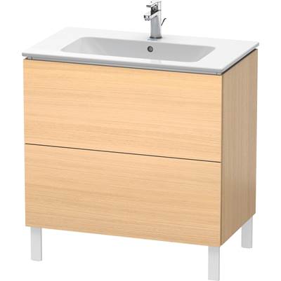 Duravit LC662607171 - Duravit L-Cube 32 1/4" Wall Mount Two Drawer Single Vanity Cabinet In Mediterranean Oak, Sink Sold Separately
