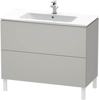 Duravit LC662700707 - Duravit L-Cube 40 1/8" Wall Mount Two Drawer Single Vanity Cabinet In Matte Concrete Gray, Sink Sold Separately